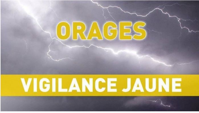 [ALERTE MÉTÉO] : VIGILANCE JAUNE ORAGES jeudi 18 avril 2024