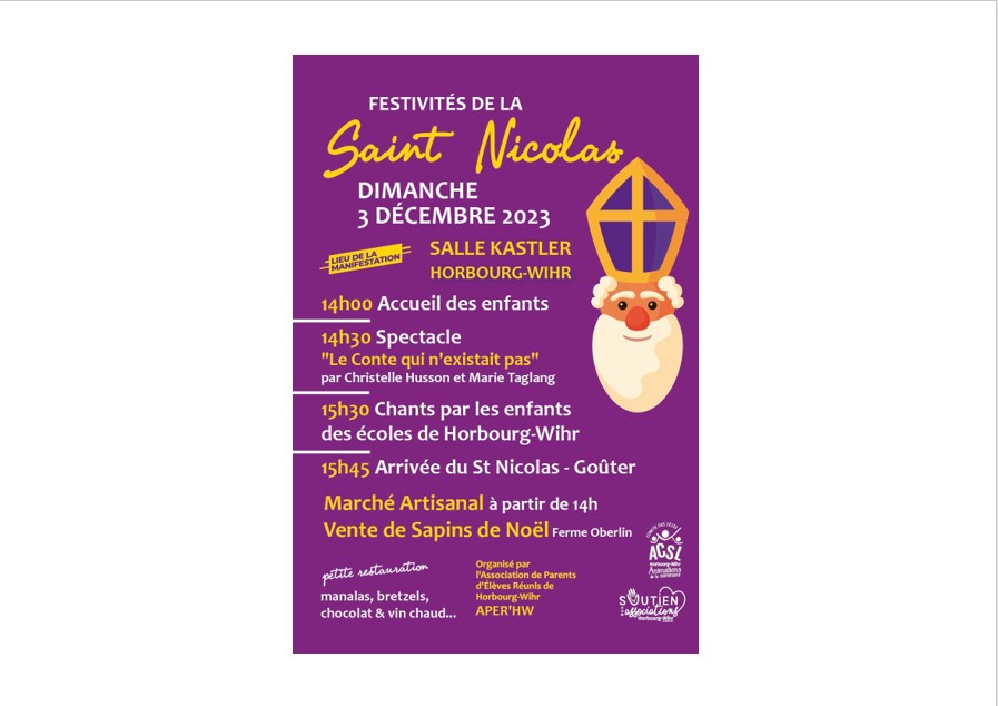 FESTIVITES DE LA SAINT-NICOLAS  !