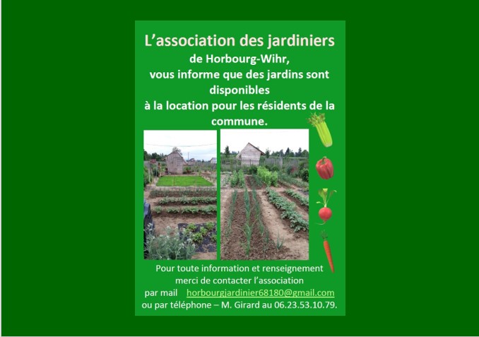 L’association des jardiniers de Horbourg-Wihr communique :