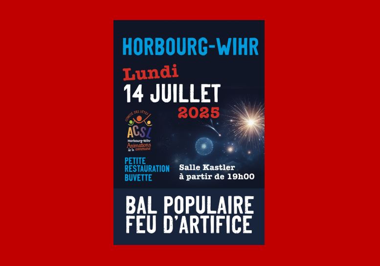 Festivités du 14 Juillet : Bal populaire et Feu d’artifice !