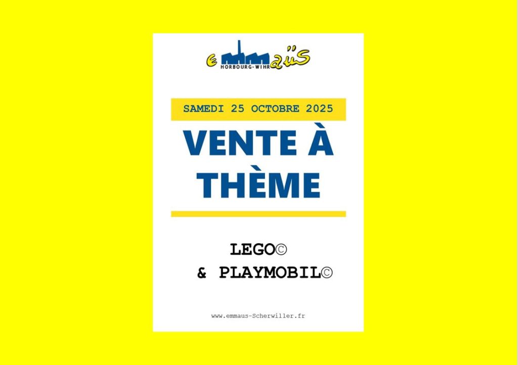 EMMAÜS Horbourg-Wihr – VENTE À THÈME : LEGO® ET PLAYMOBIL®