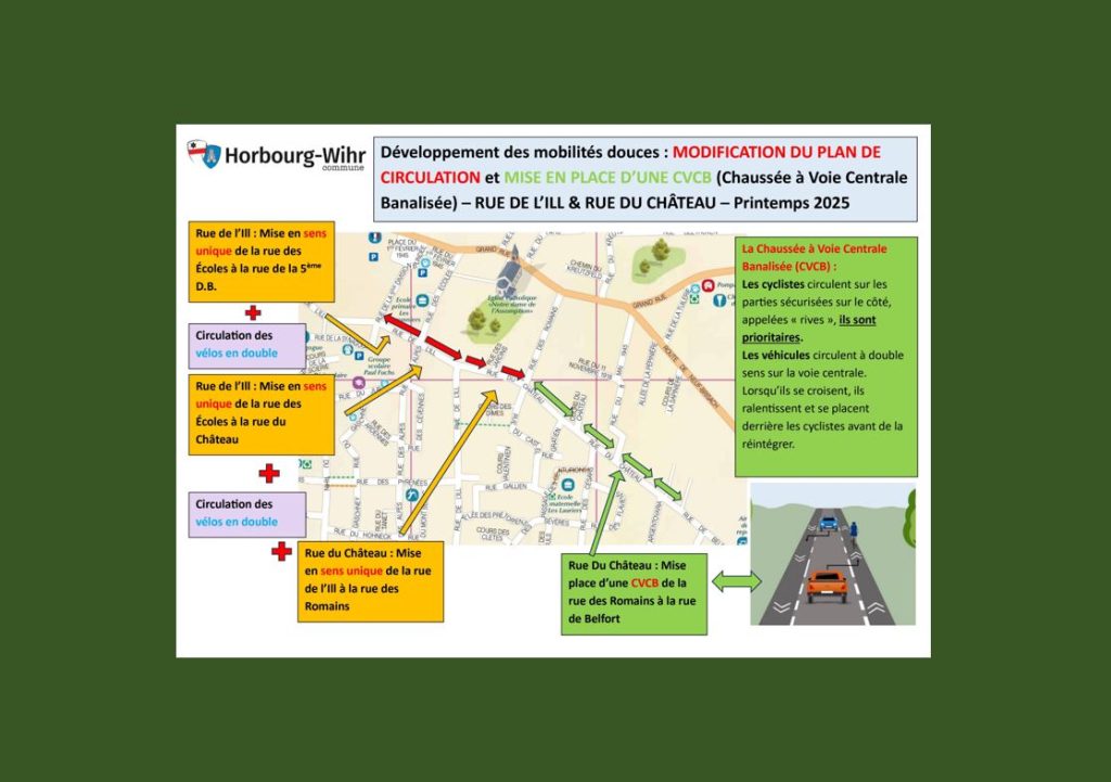 Modification du plan de circulation – rue de l’Ill – et mise en place d’une CVCB – rue du Château