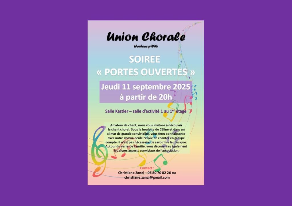 PORTES OUVERTES A L’UNION CHORALE