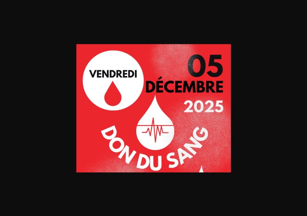 DON DU SANG : PROCHAINE COLLECTE VENDREDI 05 DÉCEMBRE 2025