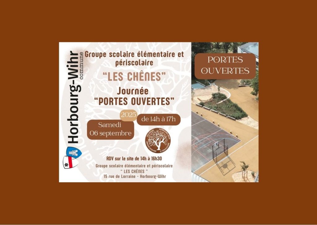 📣 Journée PORTES OUVERTES au groupe scolaire élémentaire et périscolaire « Les Chênes » 🌳