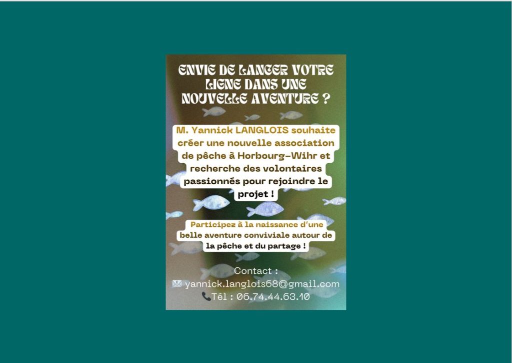 🎣 Avis aux passionnés de pêche !