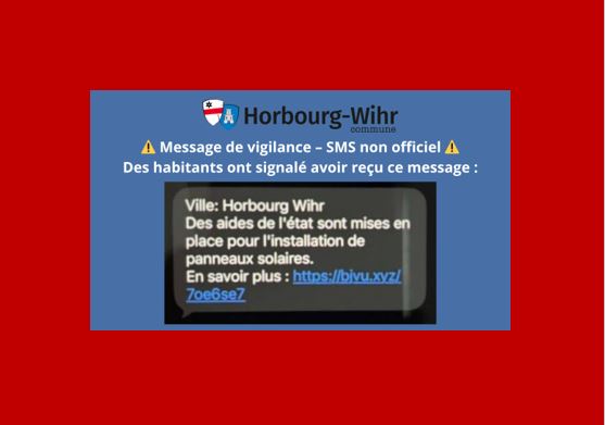 ⚠️ Message de vigilance – SMS non officiel ⚠️