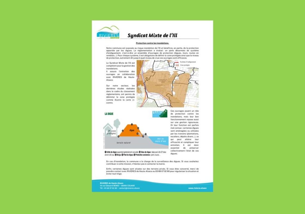 Information du public sur le classement des systèmes d’endiguement – protection contre les inondations