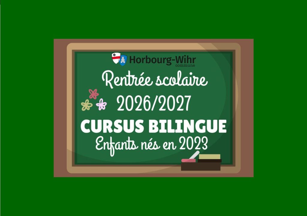 Rentrée scolaire 2026/2027 : CURSUS BILINGUE (enfants nés en 2023)