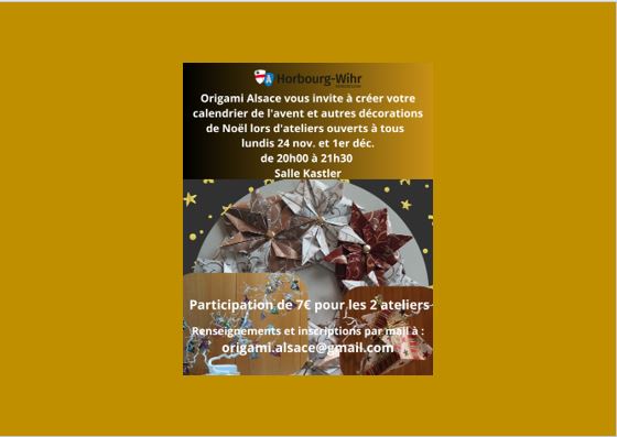 🎄✨ Ateliers Origami de Noël ! ✨🎄