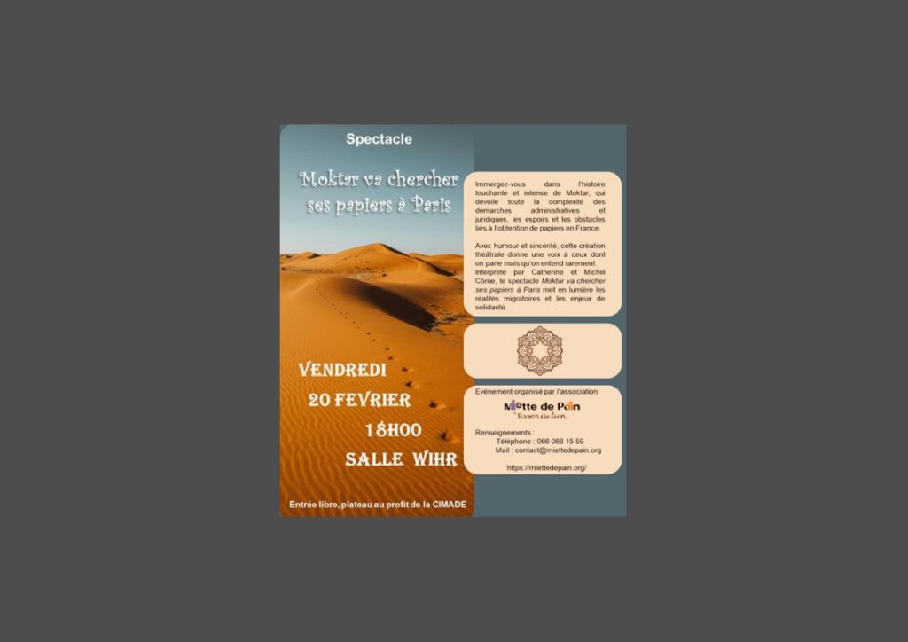 🎭 Spectacle à Horbourg-Wihr – Proposé par l’association Miette de Pain