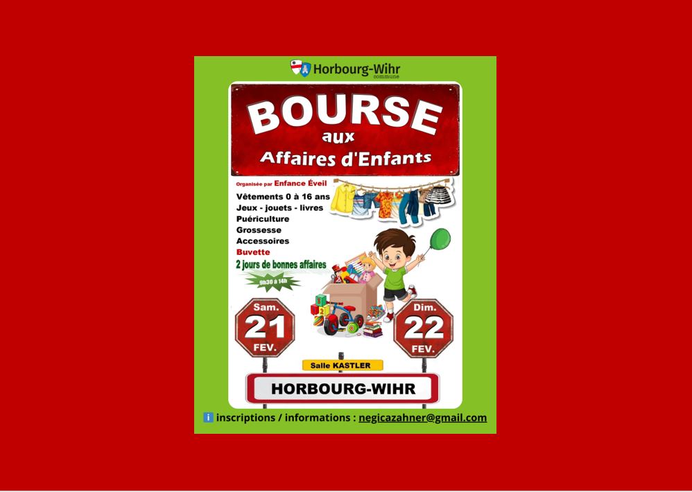 [BOURSE] 📢 Bourse aux affaires d&rsquo;enfants !