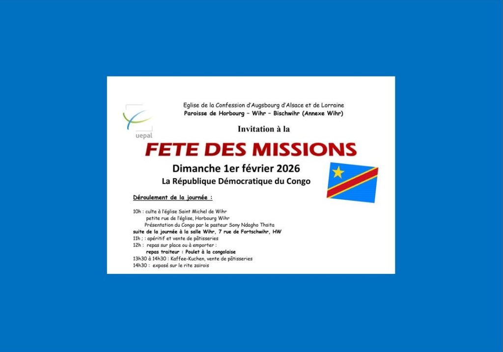 🌍✨ FÊTE DES MISSIONS ✨🌍 📅 Dimanche 1er février 2026