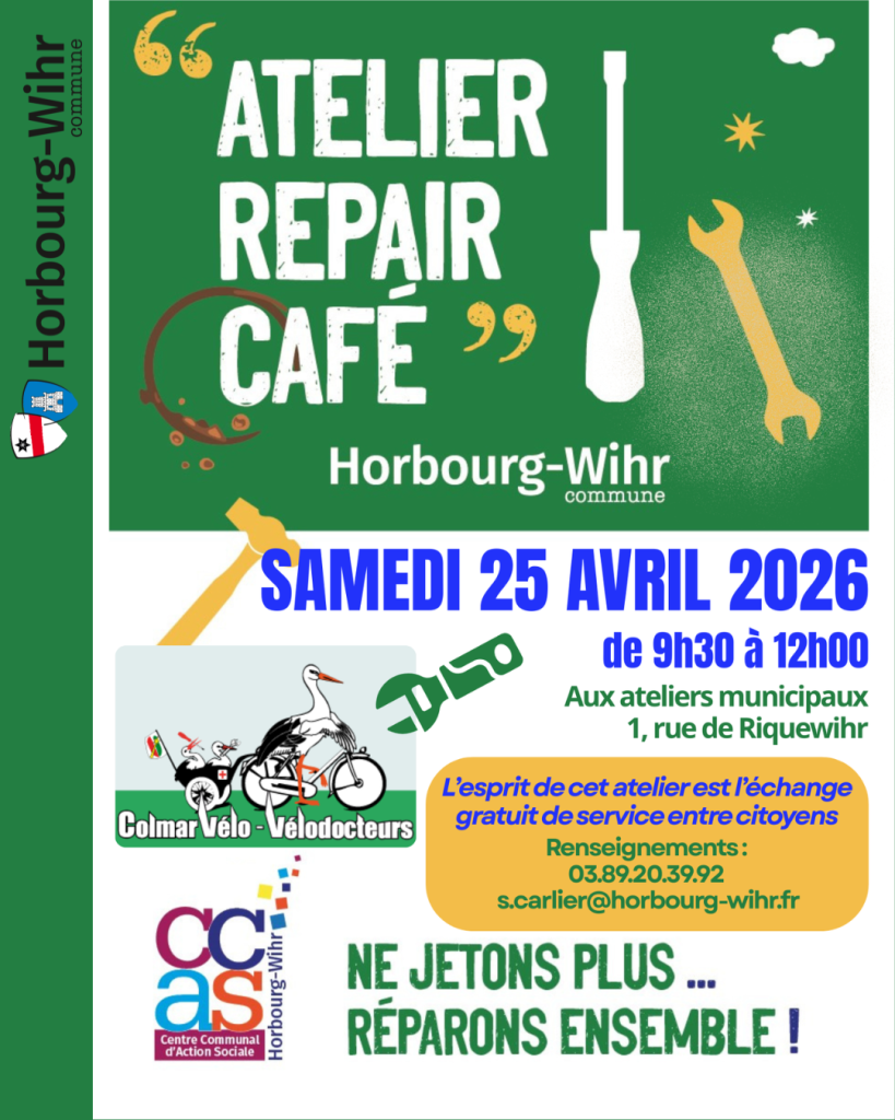 PROCHAIN ATELIER « REPAIR CAFÉ »