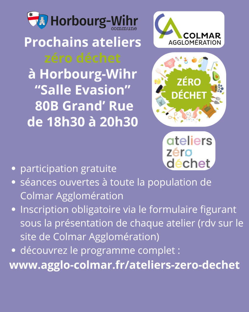 🌱 Ateliers zéro déchet – Horbourg-Wihr 🌱