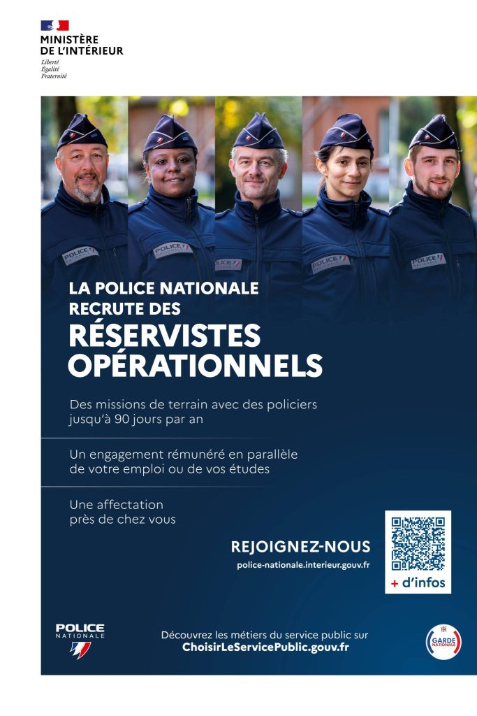👮‍♀️ La Police nationale recrute des réservistes dans le Haut-Rhin !