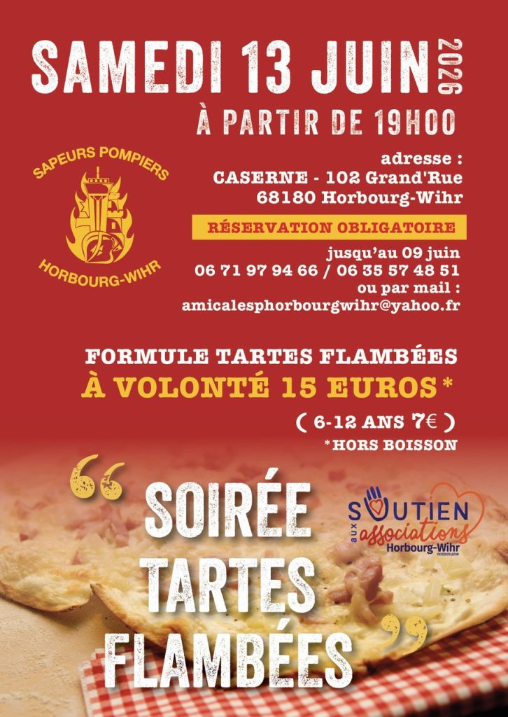 « Soirée Tartes Flambées » organisée par l’Amicale des Sapeurs-Pompiers de Horbourg-Wihr
