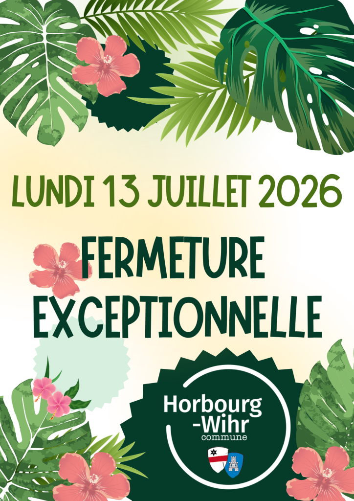 FERMETURE EXCEPTIONNELLE DE LA MAIRIE
